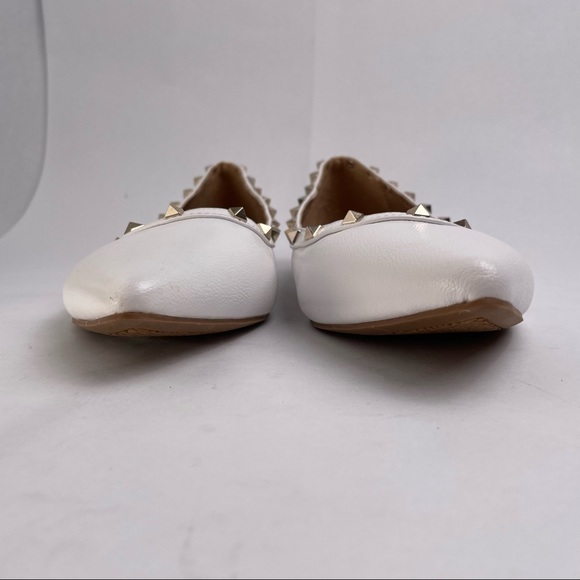 Esprit white studded Philomena flats with pointed toe - Picture 9 of 10